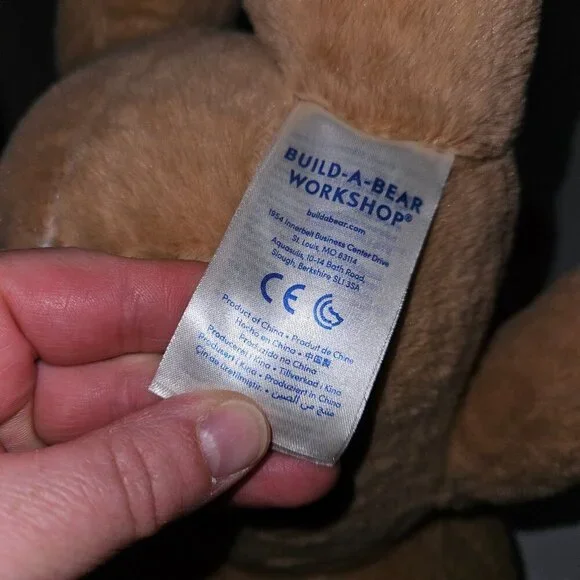 BABW Build A Bear Kabu Pawlette Bunny Rabbit Plush Brown Pink Heart Easter - Picture 7 of 8